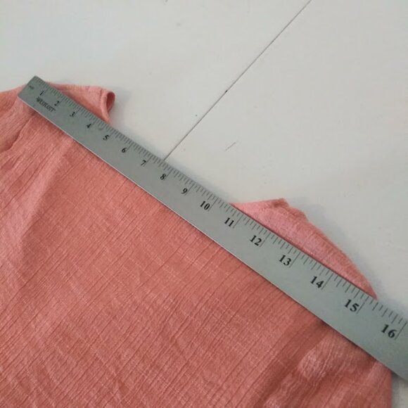 Pink Lily women's M ruffle accent dusty coral colored dress - Picture 10 of 14